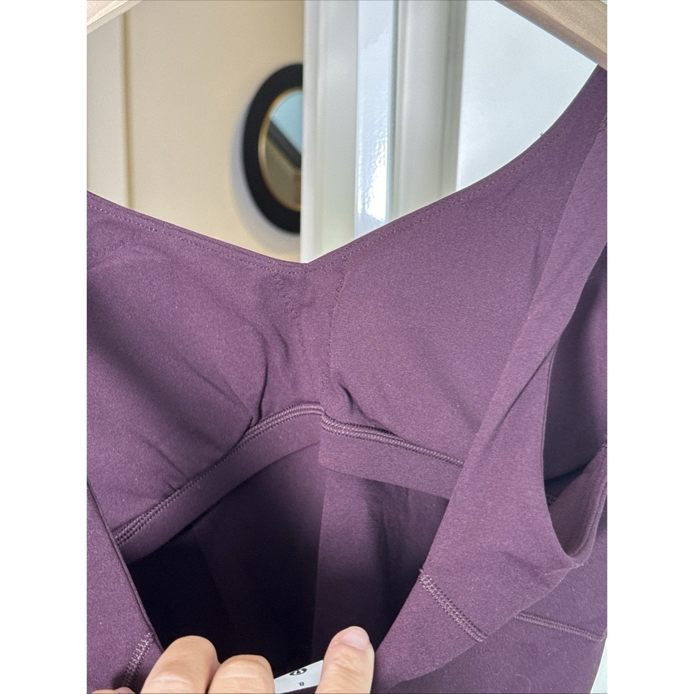NWT Lululemon Size 8 Align Tank Crop Built In Bra BLPM Black Plum - Picture 5 of 6